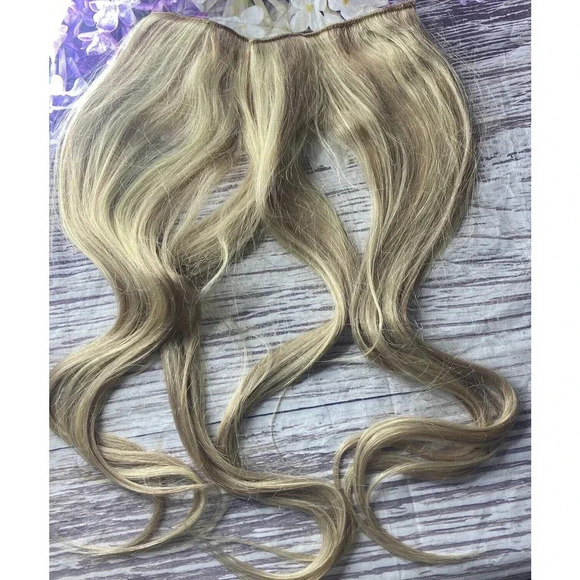 Fshine Clip in Hair Extensions Real  Human, Aprox 16 Inches Blonde main image 6